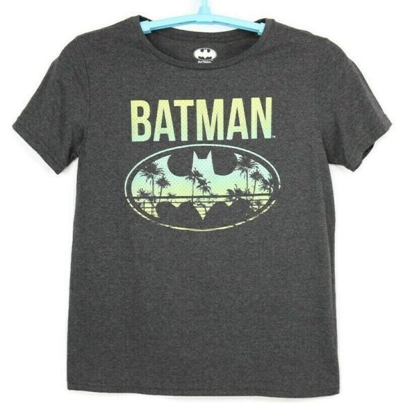 Batman DC‎ Comics T-Shirt Shirt Palm Trees Tropical Grey M Medium - Picture 1 of 9